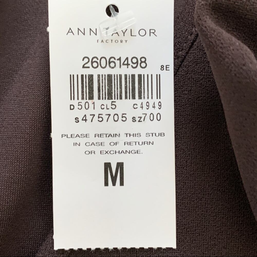 Ann Taylor Factory Top Tunic Brown V-Neck Tulip 3/4 Sleeve Top Size Medium NEW - Picture 9 of 11